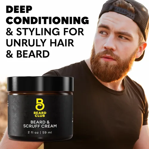 Vista 7 de The Beard Club Crema para Barba de Biotina - Mantequilla de Karité Hidratante y Humectante para un Vello Facial y Piel Más Saludables