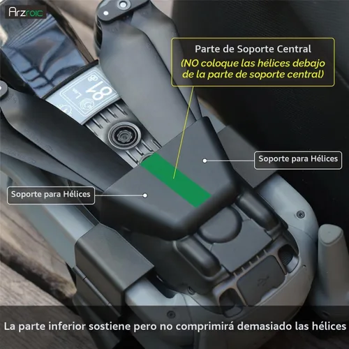 Vista 5 de Arzroic Soporte de hélice para accesorios DJI Air 3/3S, correa de protección de hélice para hélices DJI Air 3S/Air 3 Dron, estabilizador protector