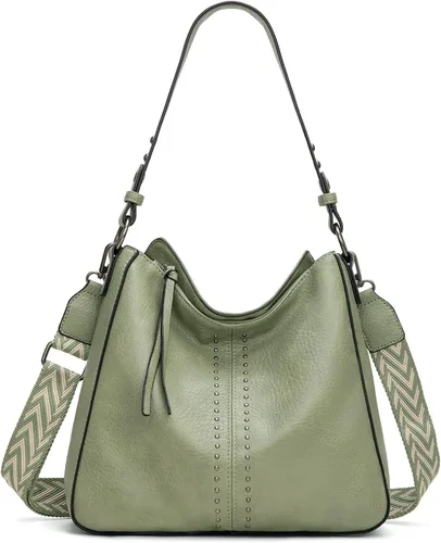Vista 25 de Montana West - Bolsas hobo medianas para mujer, con asa superior, bandolera, bolso cruzado, bolsa de mano tipo cubo