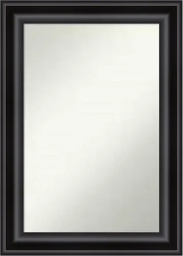 Vista 58 de Amanti Art Espejo personalizado, espejo de baño negro puente, espejo de pared o espejo de tocador de baño sobre el fregadero (26 x 26 pulgadas)