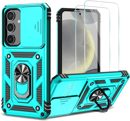 Vista 26 de Funda para Samsung Galaxy S24 Plus/S25 Plus con protector de Azul