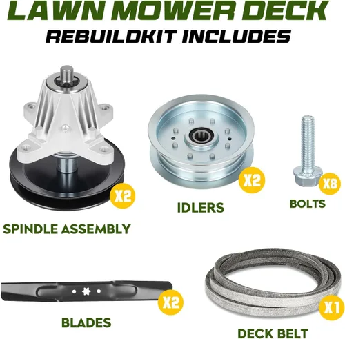 Vista 2 de Kit de reconstrucción de husillo 618-06976 de 42 pulgadas para Cub Cadet XT1-LT42 XT2-LX42 KH KW, 918-06976 Conjunto de husillo para MTD Craftsman