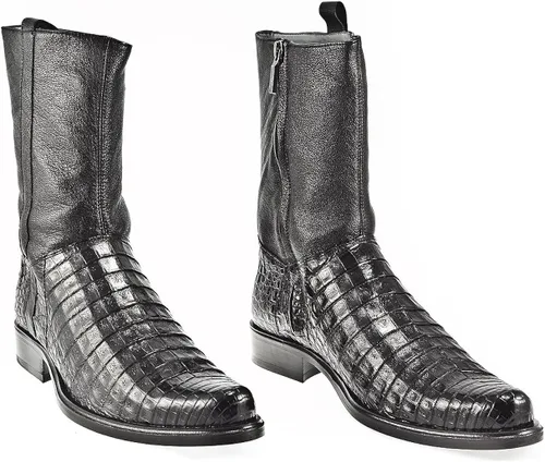 Vista 2 de Cuadra Botas de vestir con Cremallera Chocolate y Negro de 7 a 11, Negro, 10.5