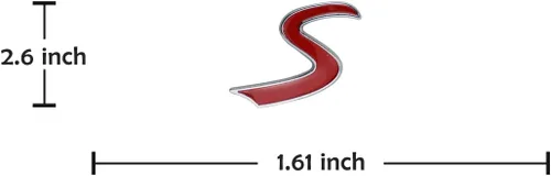Vista 3 de 1 emblema S 3D letra de metal para maletero de la tapa trasera del maletero de la escotilla de repuesto para R53 R55 R56 R57 R59 F56 F55