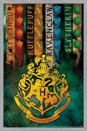 Vista 15 de Trends International The Wizarding World: Harry Potter - Póster de pared con crestas de la casa, 14.725 x 22.375 pulgadas, versión enmarcada
