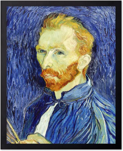 Vista 84 de Poster Master Póster clásico de Van Gogh, impresión impresionista vintage, regalo para artista, pintor, autorretrato, sombrero de paja, dibujo