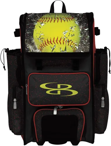 Vista 8 de Boombah Rolling Superpack - Bolsa para equipo de béisbol/sóftbol, mango telescópico, capacidad para 4 bates, versión con ruedas, luz de sóftbol