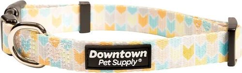 Vista 10 de Downtown Pet Supply - Collar de perro mejor, lindo y elegante - Collar de perro ligero ajustable con hebilla rápida y anillo en D - Apto para lavado