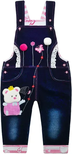 Vista 75 de KIDSCOOL SPACE Bebé Algodón 3D Dibujos Animados Suave Tejidos Vaqueros Monos