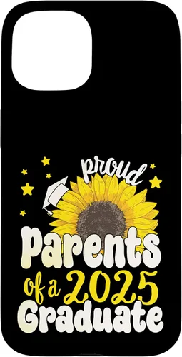 Vista 6 de iPhone 16 Parents of a 2025 Graduate 25 Senior Graduation Sunflower Case