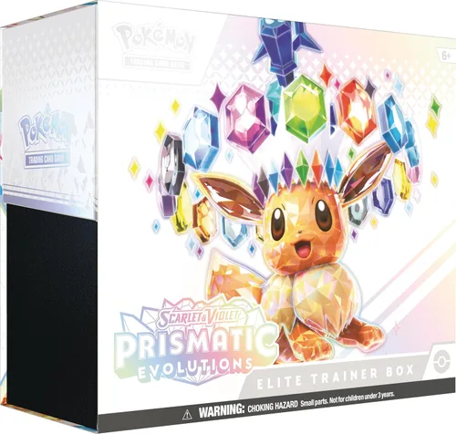Vista 2 de Pokemon TCG: Caja de entrenador élite de evoluciones prismáticas escarlata y violeta