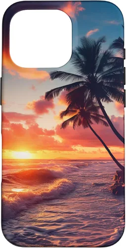 Vista 20 de Palm Tree Sunset Tropical Boho Beach Aesthetic Vacation Case for iPhone 17