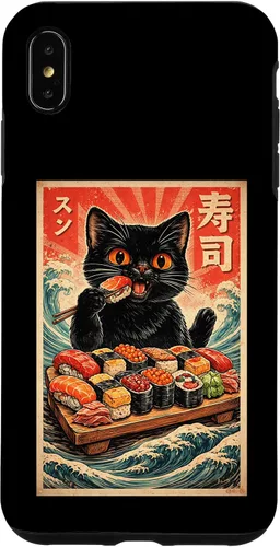 Vista 11 de Cute Kawaii Sushi Cat Funny Japanese Cat Eating Sushi Case for iPhone XR
