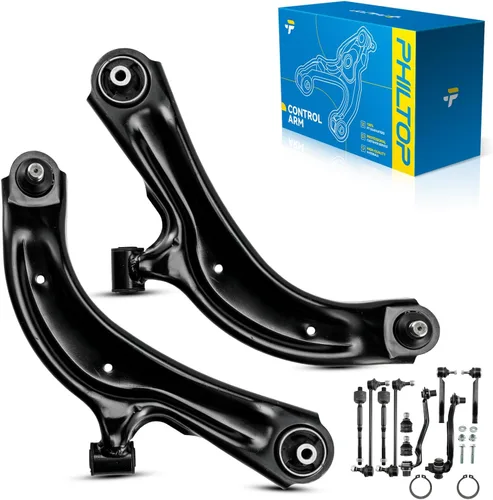 Vista 60 de PHILTOP Kit de suspensión delantera de 10 piezas, brazos de control inferiores con juntas de bola, eslabones de extremo de barra estabilizadora