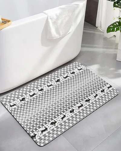 Vista 7 de Tapete de baño con rama dorada para bañera, antideslizante, de secado rápido y absorbente, tierra de diatomeas, cocina, ducha, fregadero, lavable
