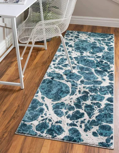 Vista 18 de Unique Loom Oasis Collection - Alfombra de área - Breeze (2 x 3 pies, rectangular, azul/azul marino)