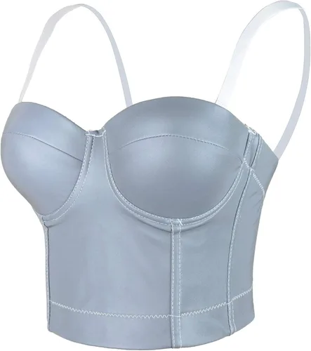 Vista 3 de ELLACCI Sujetador de corsé metálico reflectante para mujer Metálico