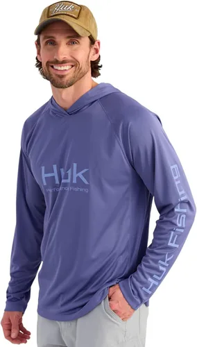 Vista 10 de HUK - Sudadera con capucha de manga larga ventilada para hombre, camiseta de pesca con capucha Academia Naval