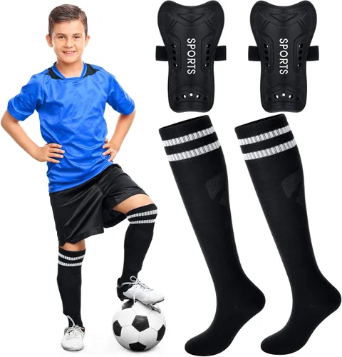 Vista 19 de Syhood - Espinilleras y calcetines de fútbol para niños pequeños y jóvenes, almohadillas protectoras ligeras para espinillas para niños de 3-5