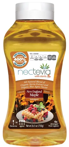 Vista 2 de Nectevia New England Maple - Néctar de agave con infusión de stevia, paquete de 2