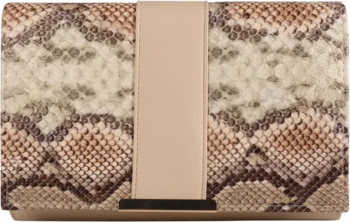 Vista 2 de ROXIE Bolso de mano para mujer, piel de serpiente, bolso de noche para boda, novia, graduación, fiesta, bolso para mujer