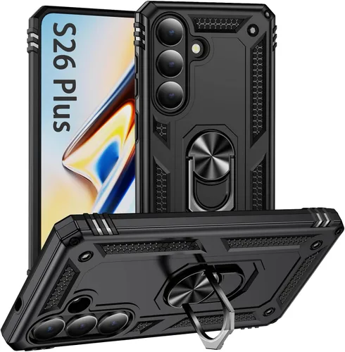 Vista 11 de Korecase - Carcasa para Samsung Galaxy S10E con soporte de anillo, color Negro