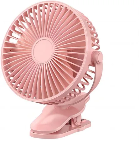 Vista 7 de Ventilador compacto con clip, ventilador portátil recargable de 6 pulgadas para exteriores, asiento de automóvil, gimnasio, color negro