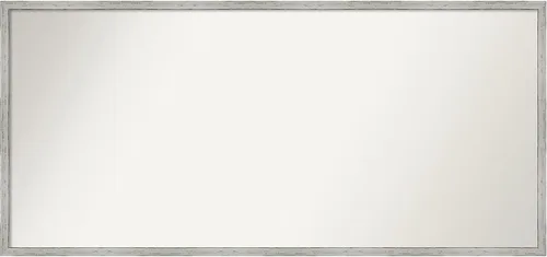 Vista 124 de Amanti Art Espejo de baño blanco para sobre el fregadero, 22 x 45 pulgadas, espejo de tocador rectangular blanco Lucie, marco de madera moderno