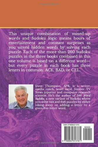 Vista 2 de Missing Letter Hidden Word Sudoku Collection 1 ACE, BAD, CEL Mingling Words with Sudoku