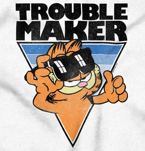 Vista 2 de Brisco Brands Divertido mameluco de dibujos animados de Garfield Troublemaker para niños o niñas