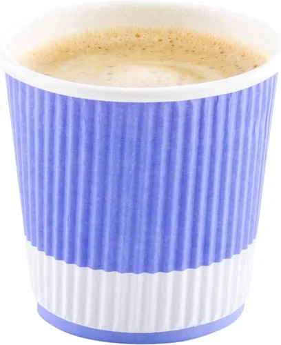 Vista 31 de Tazas para café de papel aislado, pared ondulada, kraft, 12 onzas - Caja de 25 unidades - tapas a juego: RWA0360B, RWA0360W, RWA0328LG, RWA0328GR