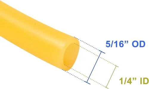 Vista 2 de Tubo de goma de látex natural de 1/4 pulgadas (0.236 in) de diámetro interior x 5/16 pulgadas de diámetro exterior, tubo de aire altamente elástico