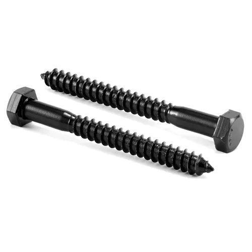 Vista 10 de Tornillos de rezago de cabeza hexagonal de 1/4" x 2", 20 piezas, acero inoxidable 304 18-8, rosca parcial, tornillos para madera de cabeza