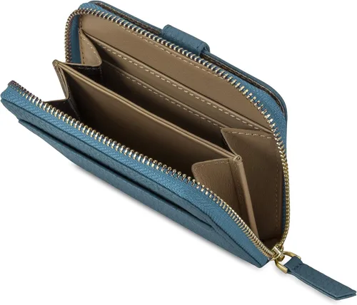 Vista 3 de Vaultskin BELGRAVIA - Cartera pequeña de cuero de lujo para mujer, minivestido para dinero en efectivo y tarjetas