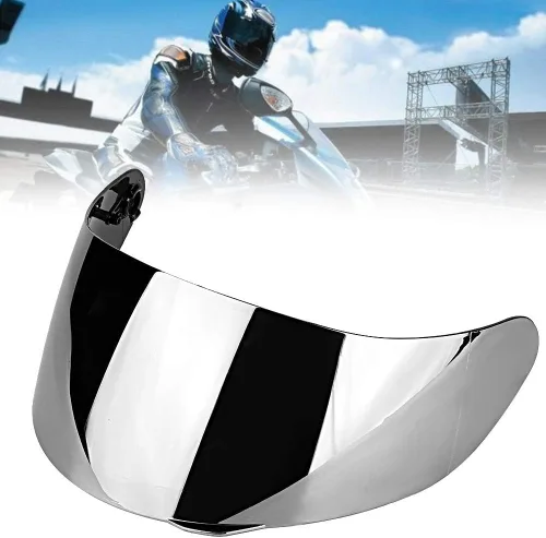 Vista 5 de Visera de casco para K1 K3 K5, chapada, cara completa, material de PC, antivaho