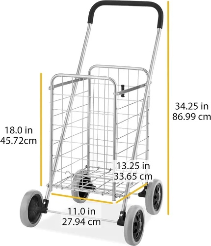 Vista 6 de Carro utilitario rodante WHITMOR 6318 – 2678 Deluxe., Acero, Plateado, L