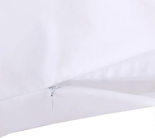 Vista 2 de Juego de 2 protectores de almohada estándar, de 400 hilos, 100% algodón a prueba de plumón, color blanco