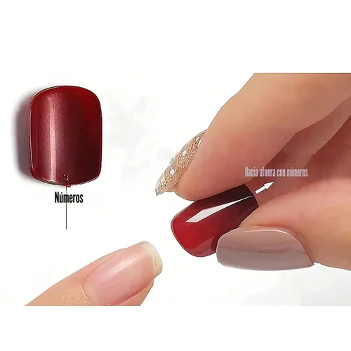 Vista 6 de MISUD Uñas Postizas - Uñas Largas Forma Ataúd con Pegamento en Negro Gótico, Diseño Acrílico Gótico de Rosa 24 piezas