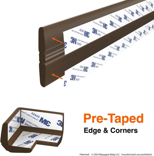 Vista 5 de Roving Cove PreFit (clásico) Protector de esquina para muebles (borde estándar de 15 pies, 4 esquinas), protectores de parachoques a prueba