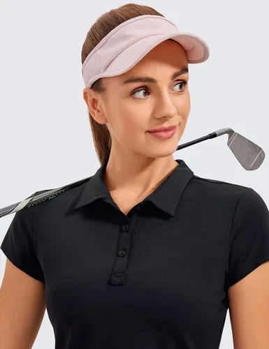Vista 4 de CRZ YOGA Camisetas de manga corta para mujer, camiseta polo de golf, tenis, atlética, deportiva