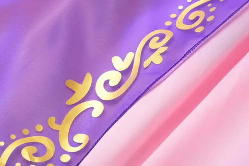 Vista 7 de ReliBeauty - Disfraz de vestido de princesa con mangas abullonadas para niñas., Morado_1(con accesorios)