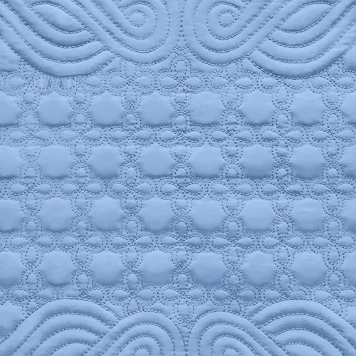 Vista 6 de Loom and Mill Juego de 6 manteles individuales acolchados de 12 x 18 Rectangular-azul
