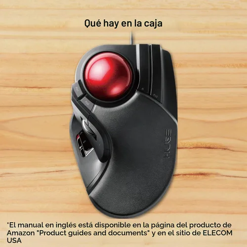Vista 9 de ELECOM M-HT1URBK - Ratón de Trackball enorme, con cable, accionado