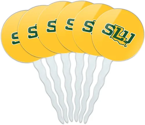 Vista 196 de Abilene Christian - Juego de 6 palillos para cupcakes con logotipo secundario