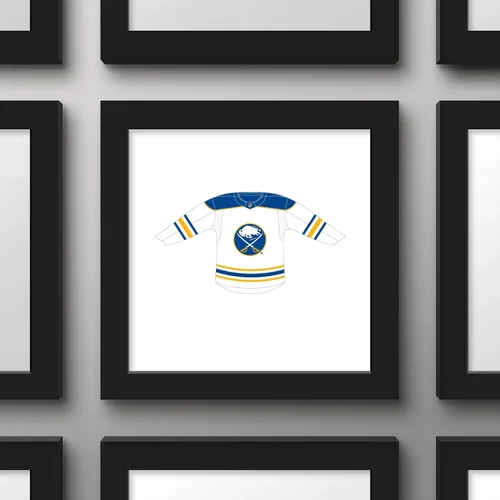Vista 2 de Trends International Gallery Pops NHL Buffalo Sabres - Póster de pared frontal de uniforme para el hogar, 12.00 x 12.00 pulgadas, versión de marco