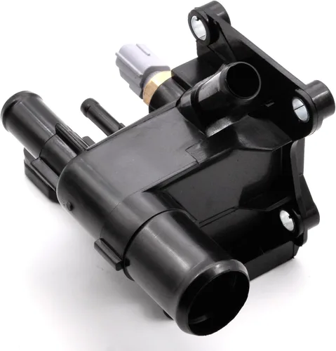 Vista 3 de Salida de agua de carcasa del termostato del refrigerante del motor con sensor compatible para Mazda 3 2006-2013, Mazda 5 2008-2010 2012-2013, Mazda