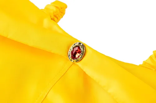 Vista 5 de Funna Disfraz de princesa en capas con hombros descubiertos para niñas con accesorios