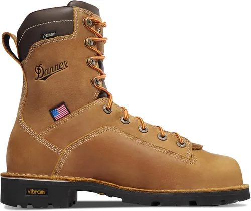 Vista 2 de Danner Quarry USA - Botas de trabajo para hombre de 8 pulgadas, 14.11 oz, duraderas, impermeables, aisladas, puntera no metálica para seguridad