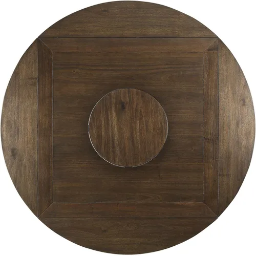 Vista 3 de Steve Silver Furniture Joanna - Juego de comedor redondo de 9 piezas, diseño de casa de campo, mesa redonda de 42 pulgadas con 8 sillas de encimera