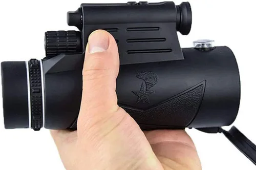 Vista 4 de Portable Binoculars High Power 12x50 Monocular Telescope, Monocular with and LED Light BAK4 Prism Lens Monocular with Smartphone Adapter and Tripod